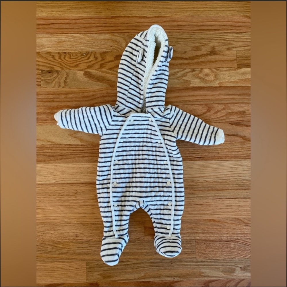 Nordstrom Striped Sherpa Baby Bunting